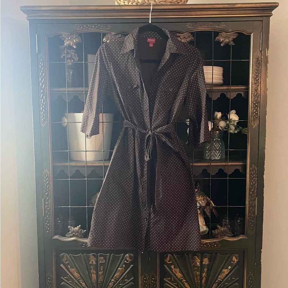 Merona Brown Dress with White Dots